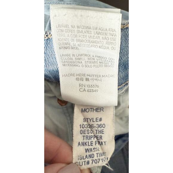 Mother Womens The Tripper Ankle Fray Hem Island Time Button Fly Stretch Jeans 27 - Picture 13 of 16